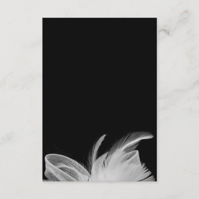 White Feathers 3.5x5 Enclosure Card (Front)