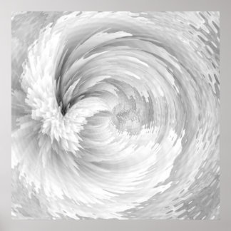 White Feathers Angel Wings Abstract Victorian Poster