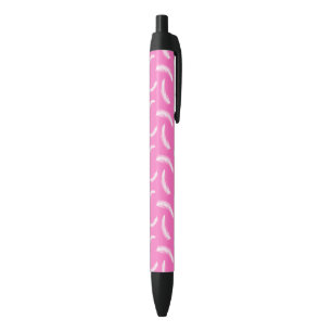 White Feathers Girly Pink Boho Style Native Indian Black Ink Pen