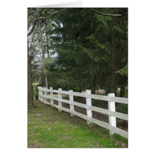 White Fence Blank Card