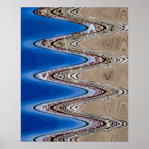 White Fence Wavy Abstract, 2018   SVP Images Poster