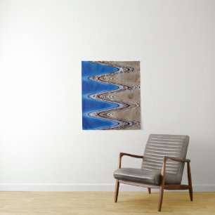 White Fence Wavy Abstract, 2018 SVP Images Tapestry