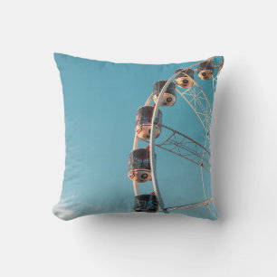 White ferries wheel in the morning cushion