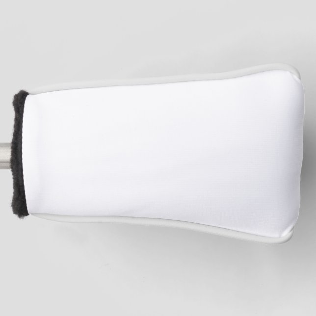 White #FFFFFF, Aqua Haze Golf Head Cover (Front)