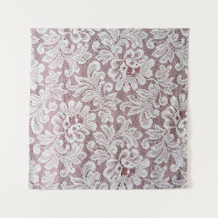 White fine elegance lace texture with seamless bea tapestry
