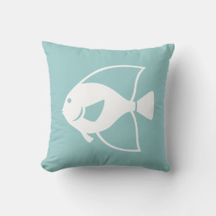white fish on blue pillow
