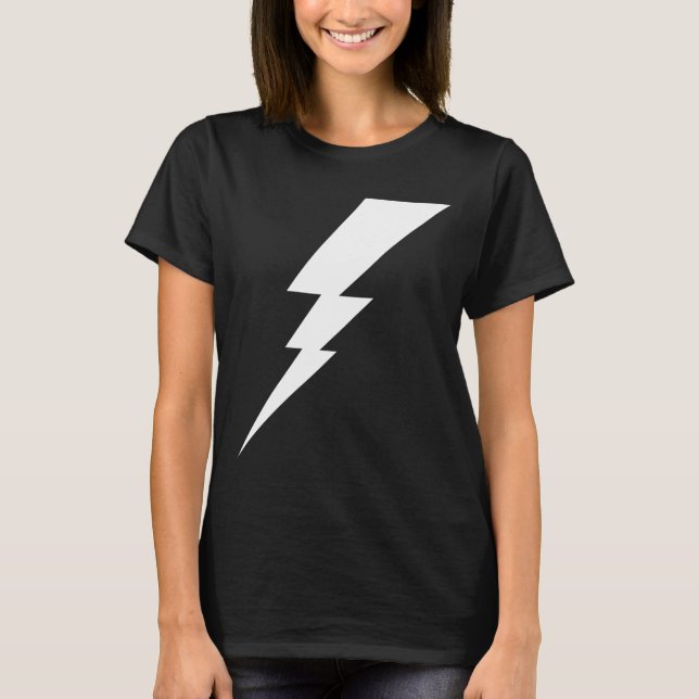White Flash Lightning Bolt T-Shirt (Front)