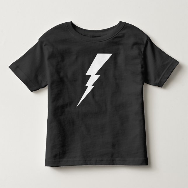 White Flash Lightning Bolt Toddler T-Shirt (Front)