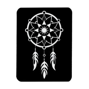 White Flexible Dreamcatcher Magnet