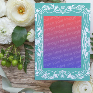 White floral Art Nouveau Mother’s Day Card