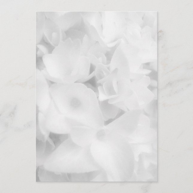 White Floral Blank Fan Program Paper (Front)