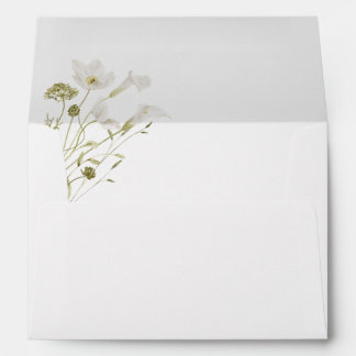 White Floral Bloom Envelope