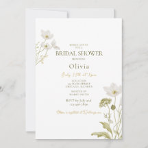 White Floral Blooming Garden Bridal Shower 