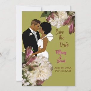 White Floral Botanical Wedding Save-the-date Save The Date