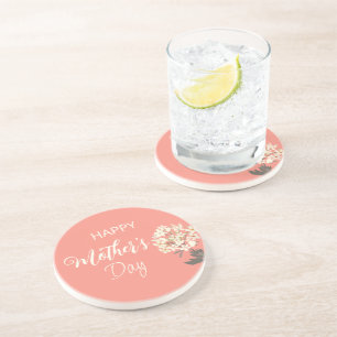 White Floral Bouquet / Mother's Day Coaster