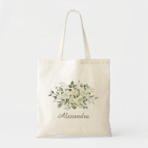 White Floral Custom Bridesmaid Favour 