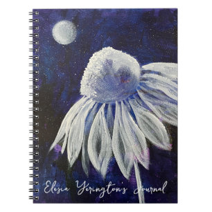 White Floral Custom Journal