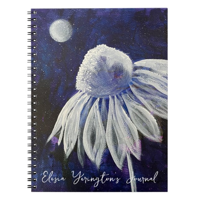 White Floral Custom Journal (Front)