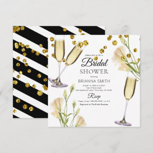 White Floral Cute Bridal Shower Invitation