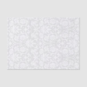 White Floral Damask Tissue Paper