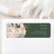 White Floral | Dark Green Return Address