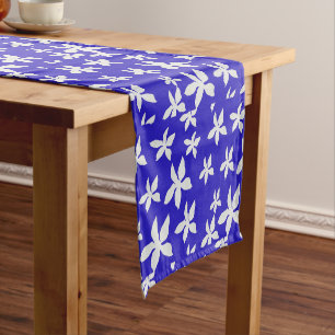 White Floral  Design Table Runner