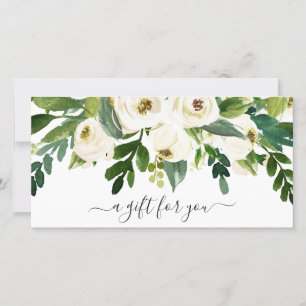 White Floral Elegant Business Gift Certificate
