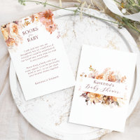 White Floral Fall Baby Shower Books For Baby