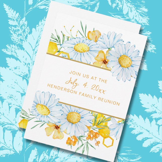White Floral Family Reunion Invitation (Creator Uploaded)