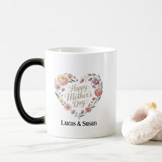 White Floral Flower Happy Mother's Day Gift Coffee Magic Mug