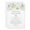 White Floral Gold Confetti RN graduation invites