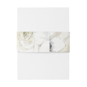 White Floral Greenery Wedding Seating Chart Poster Invitation Belly Band