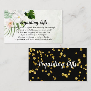 White Floral Honeymoon Wishing Well Enclosure Card