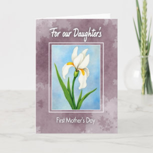 White Floral Mothers Day Art Card