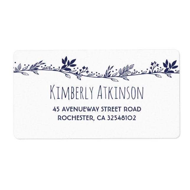 White Floral Navy Elegant Wedding (Front)