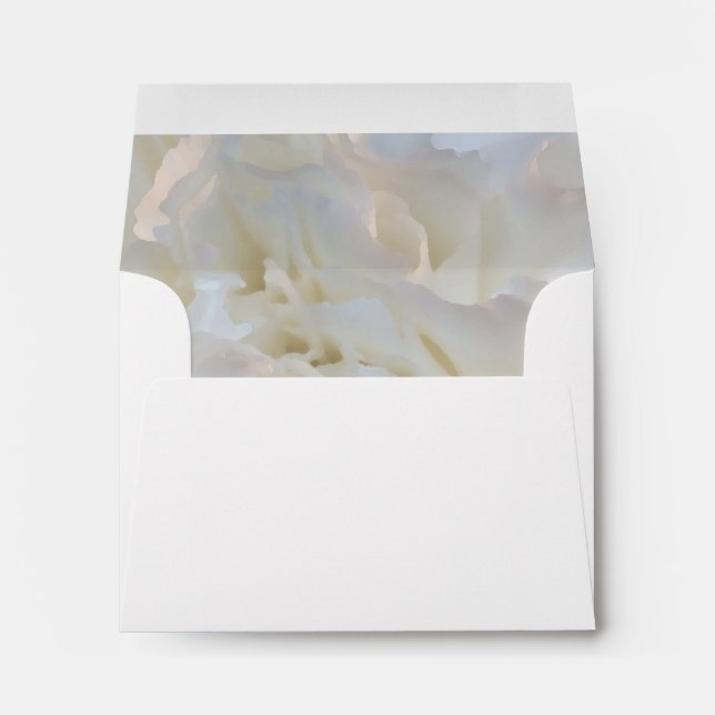 White Floral RSVP Response Card Envelopes (Back (Bottom))