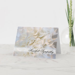 White Floral Sympathy Card