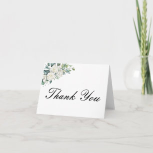 WHITE FLORAL THANK YOU CARD