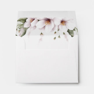 White Floral Thank You Card Envelopes