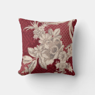 White Floral Wallpaper Cushion