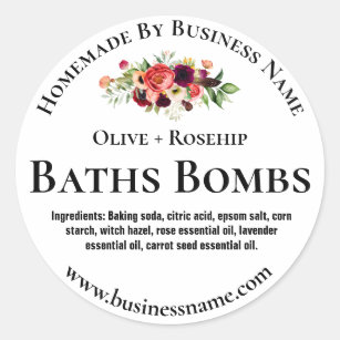 Bath Bomb Stickers | Zazzle