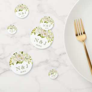 White Floral Wedding Confetti