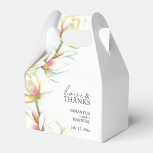 White Floral Wedding Favour Boxes Personalised