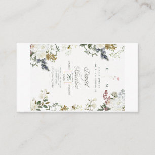 White Floral Wedding Invitation – Save the Date