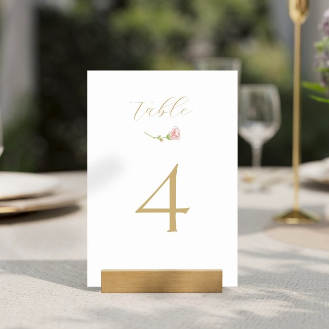 White | Floral Wildflower Wedding Table Number (Creator Uploaded)