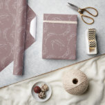 White Florals On Dusty Pink Wedding Wrapping Paper<br><div class="desc">Beautiful white color florals on a variety of colors for all your bridal shower and wedding gift wrapping.
I've chosen Glossy paper for these designs,  but you can choose Matte for a big of savings.</div>
