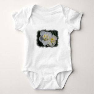 White Flower Baby Bodysuit