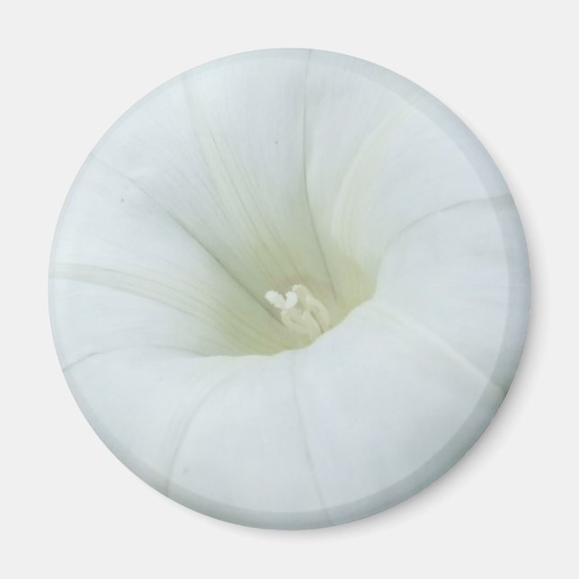 White Flower Centre Magnet (Front)