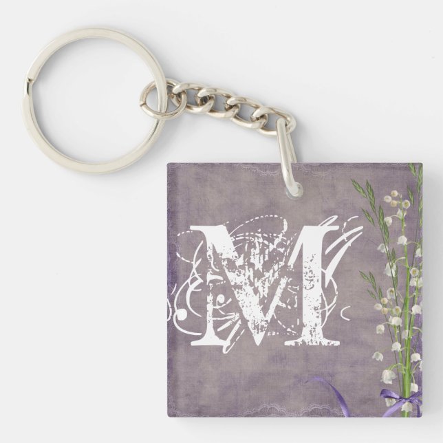 White Flower Country Lace Key Chain (Front)