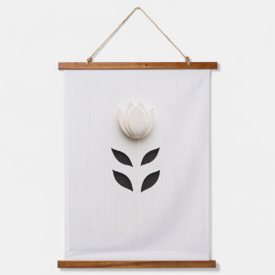 White Flower Design Hanging Tapestry
